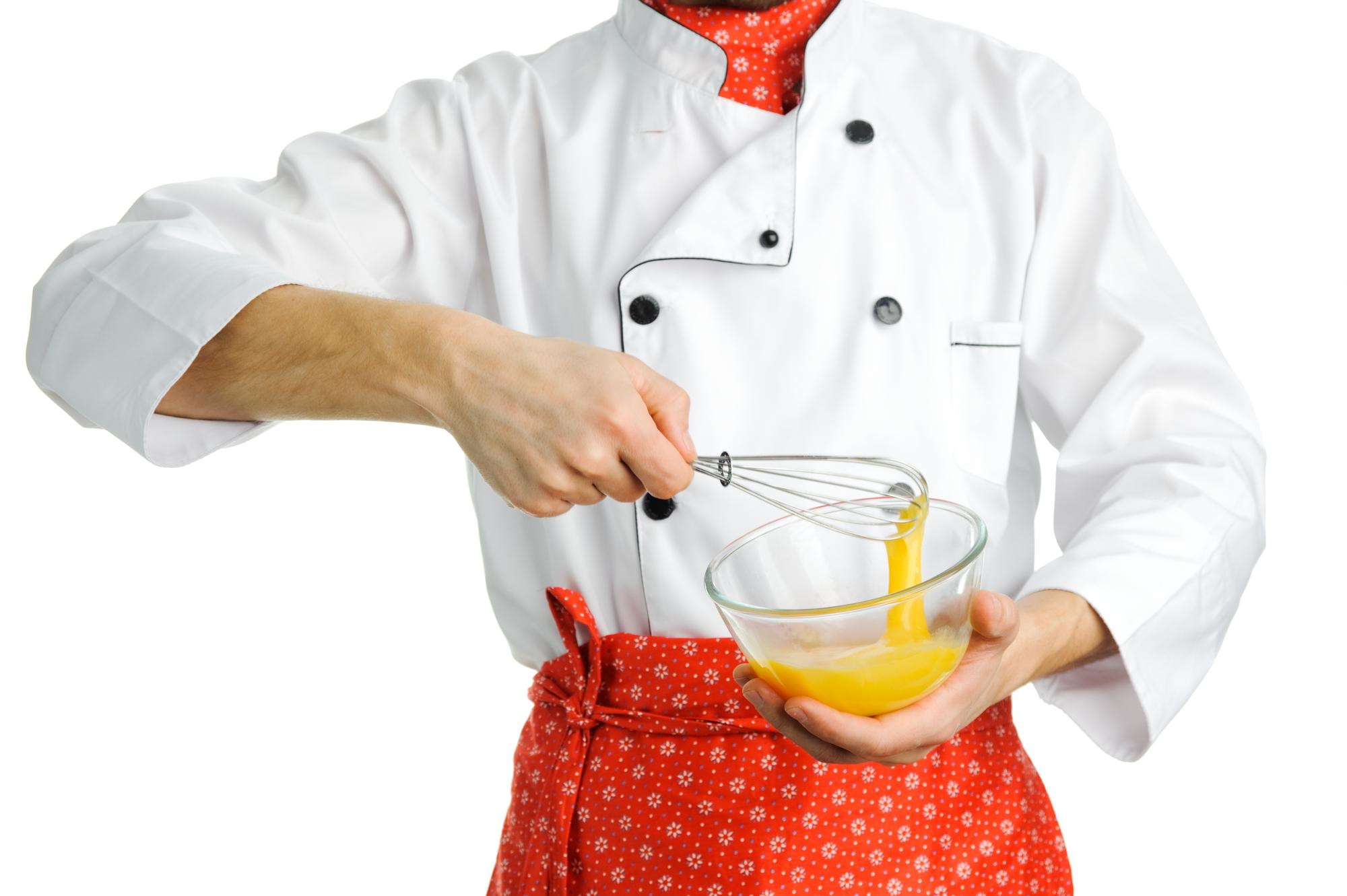 Chef demonstrating plating